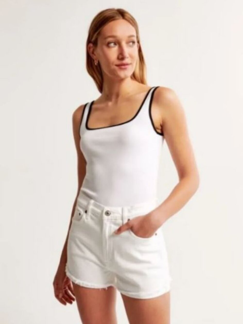 Abercrombie & Fitch Essential Tuckable Squareneck Tank